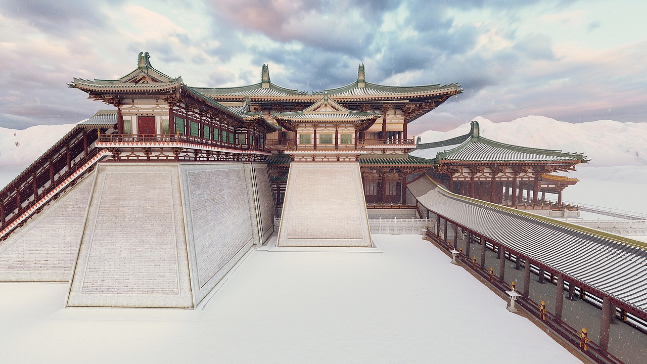 大明宫麟德殿古建宫殿SU模型下载