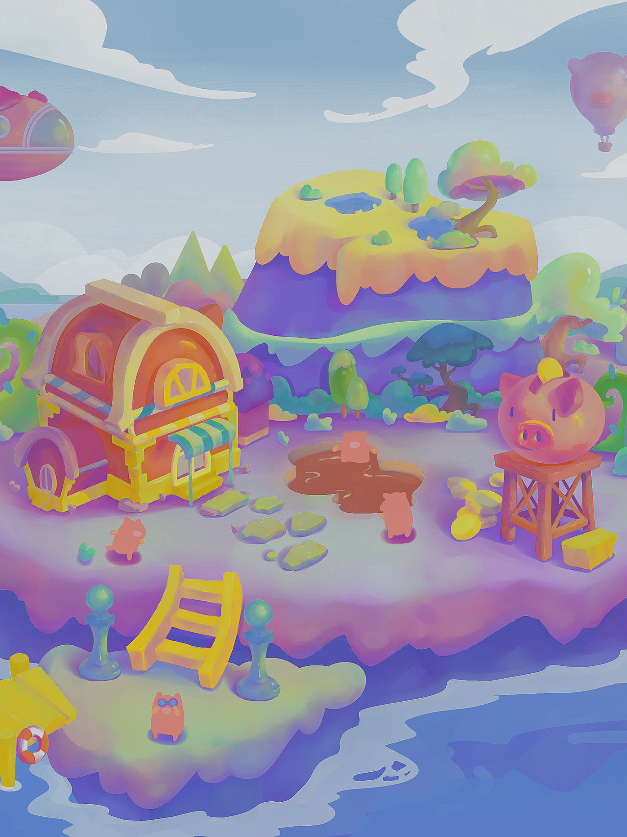 猪猪星人岛（图ZMjc2OTUxMjA4） - 游戏原画 - 站酷设计师走刀口之兔原创素材 - 站酷ZCOOL