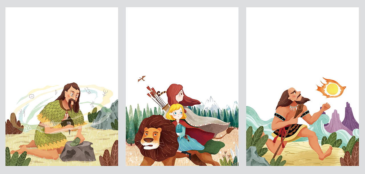 一些儿童故事半页封面（图ZOTE4NjQzODQ=） - 儿童插画 - 站酷设计师七酒米原创素材 - 站酷ZCOOL