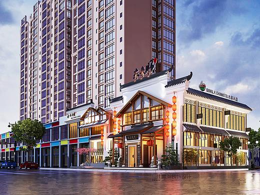 中式餐厅效果图表现