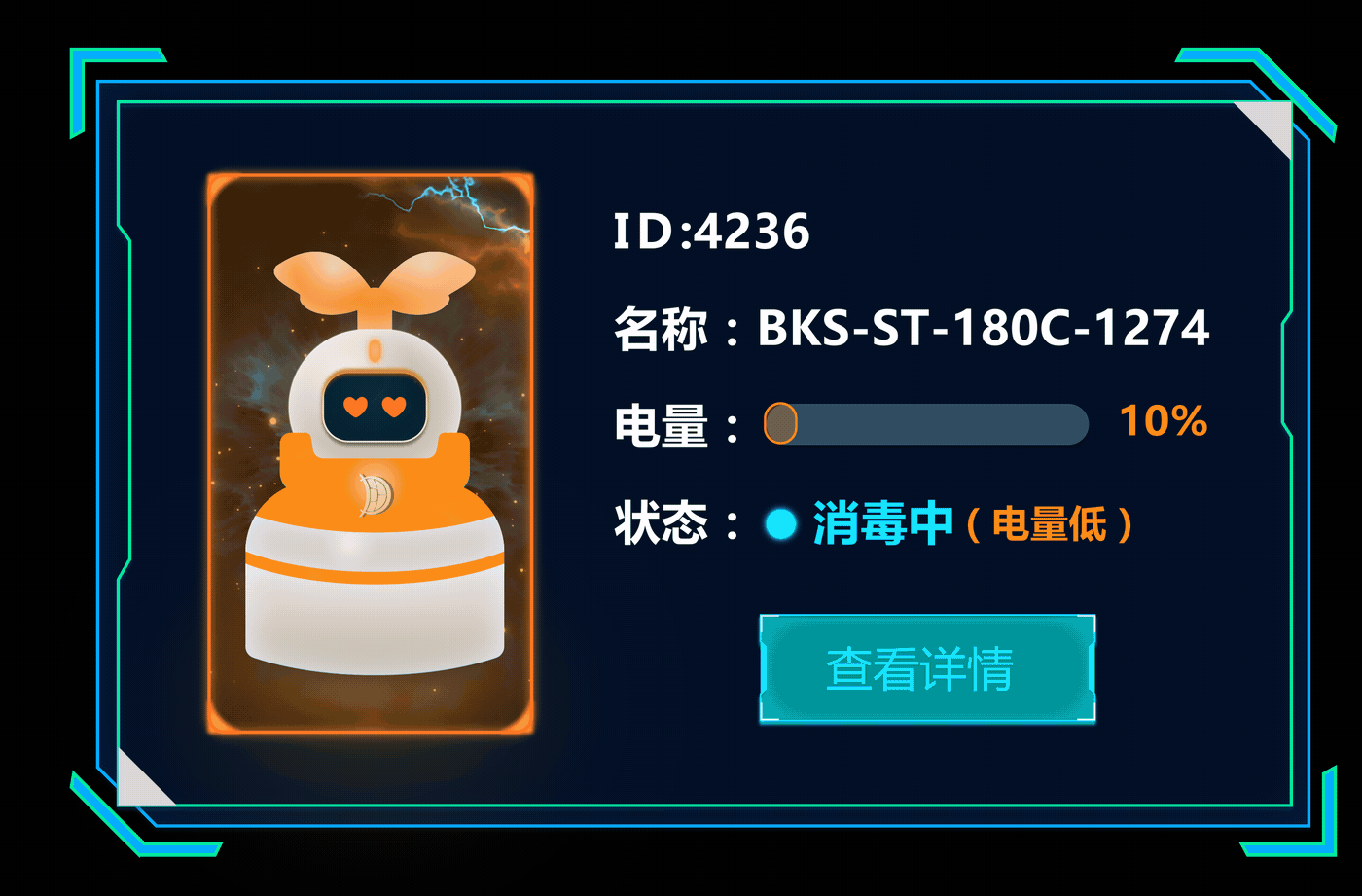 消杀机器人后台管理——可视化大屏