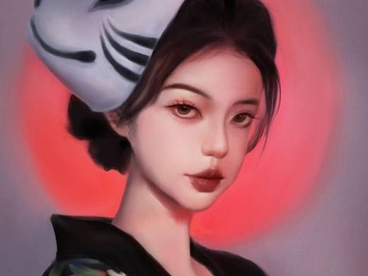 真人厚涂半身