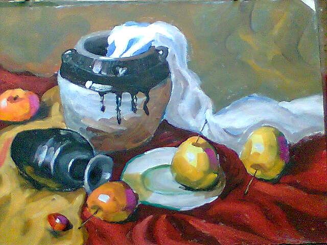 水粉静物作品(高中时期)