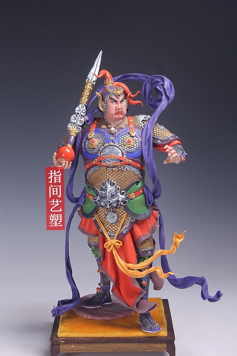 贺加贵面塑软陶(韦陀菩萨 )(图ZNzY4MDQxNDA=) - 手办/模玩 - 站酷设计师贺加贵3D翻糖原创素材 - 站酷ZCOOL