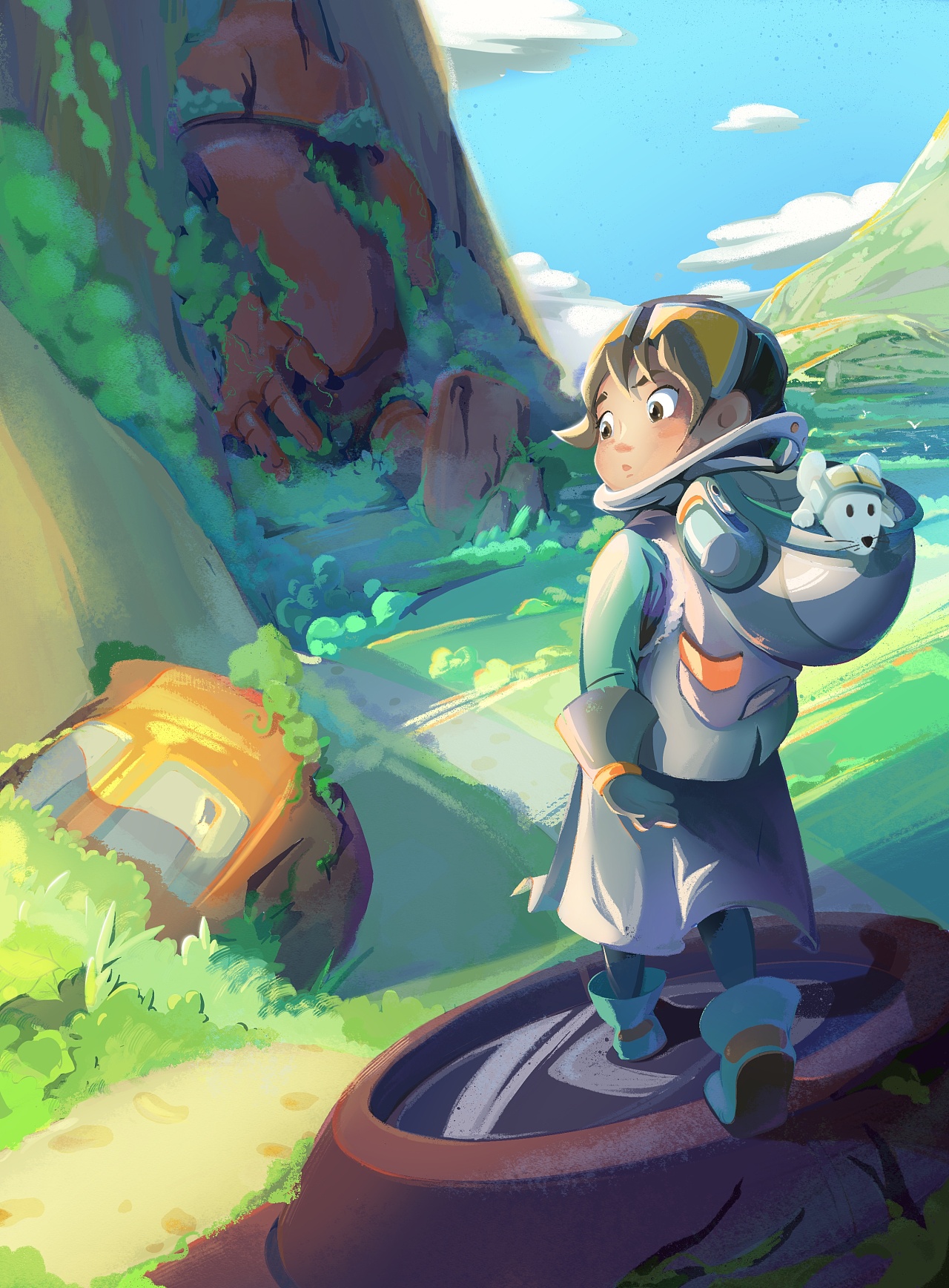 探险家|插画|创作习作|顾金子 - 原创作品 - 站酷 (zcool)