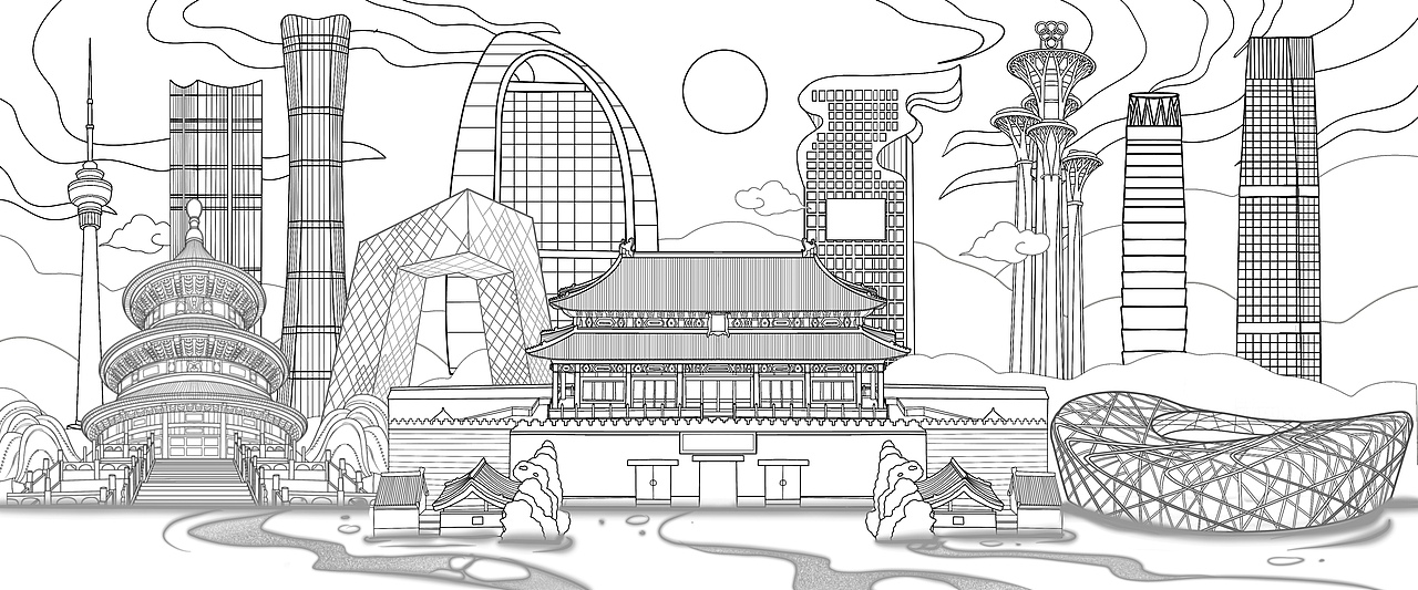 新国风国潮城市地标建筑插画合集（图ZMzcyNDYzMjIw） - 商业插画 - 站酷设计师烟雨韶华原创素材 - 站酷ZCOOL
