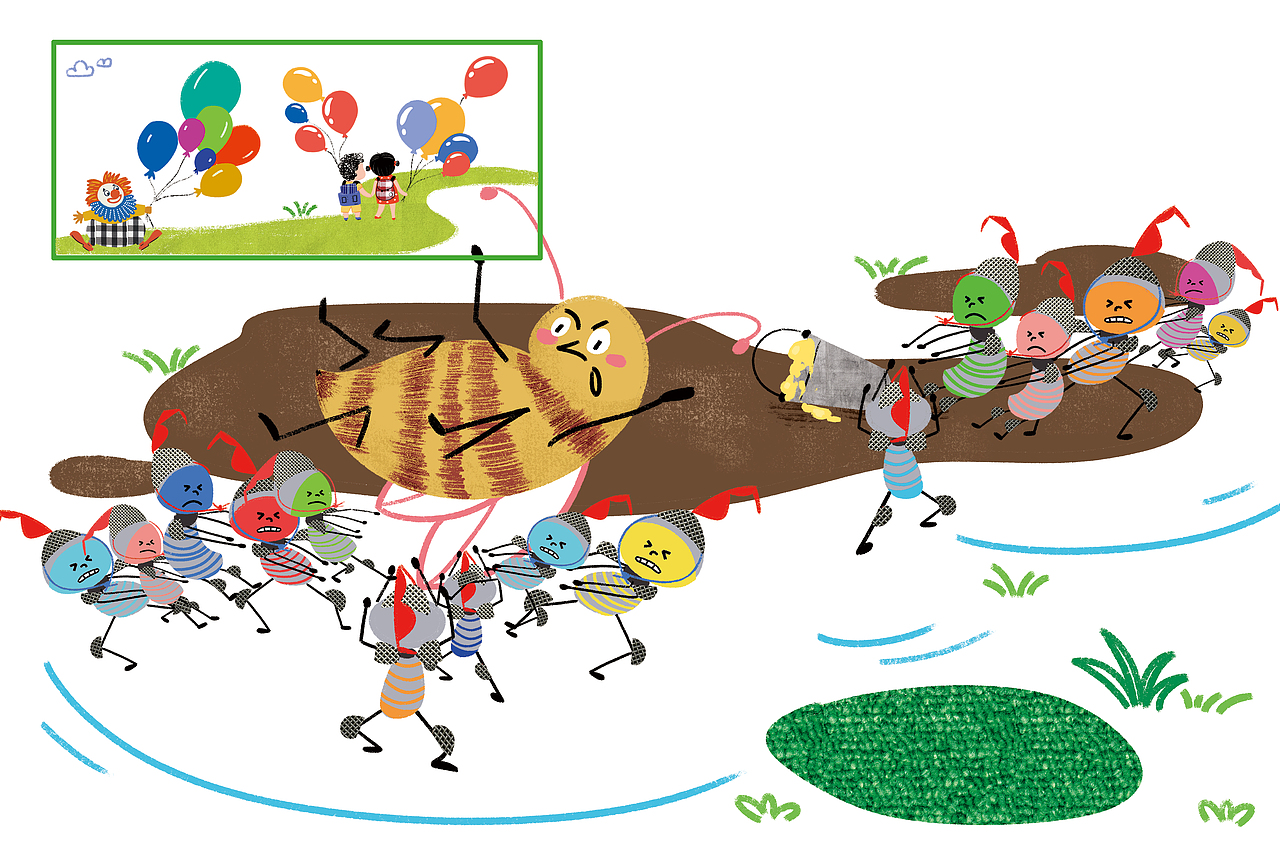 蚂蚁搬家|插画|绘本|熬夜的石头_原创作品-站酷zcool