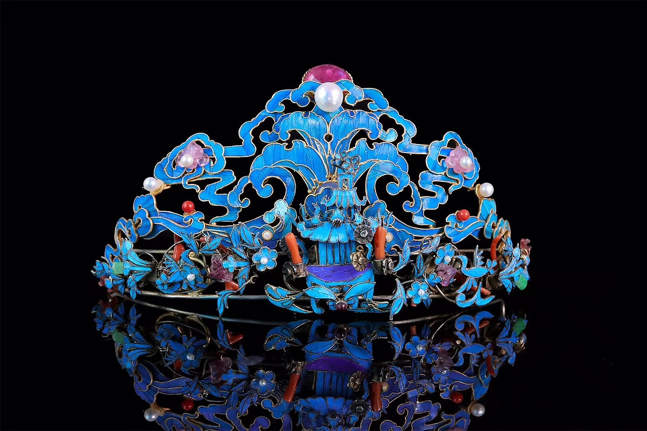 點(diǎn)翠是什么？哪里可以學(xué)點(diǎn)翠（圖ZMTcyNDAxOTg0） - 首飾設(shè)計(jì) - 站酷設(shè)計(jì)師殊宮古典珠寶原創(chuàng)素材 - 站酷ZCOOL