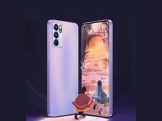 OPPO Reno6星黛紫（個(gè)人主頁(yè)-ZNTIwNDI3NDQ=） - 商業(yè)插畫 - 站酷設(shè)計(jì)師橙小甜Ya原創(chuàng)素材 - 站酷ZCOOL