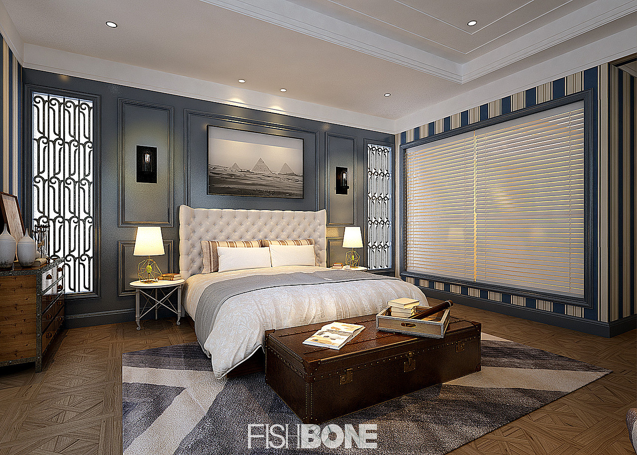 鱼骨设计-美式风格别墅（图ZMzgwMTk4MjQ=） - 家装设计 - 站酷设计师鱼骨设计事务所原创素材 - 站酷ZCOOL