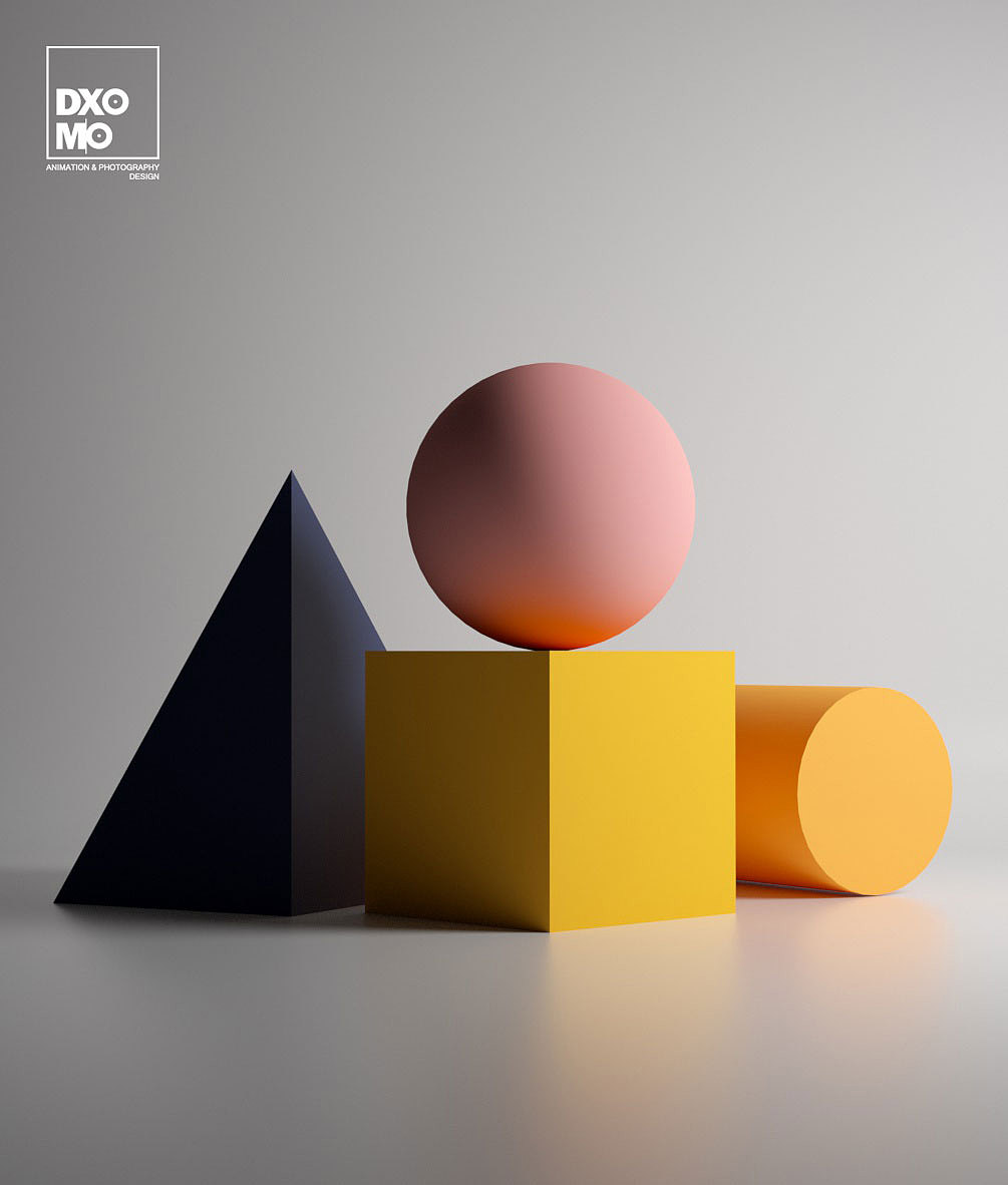 三维几何立体图形渲染_设计师丁旭-站酷zcool