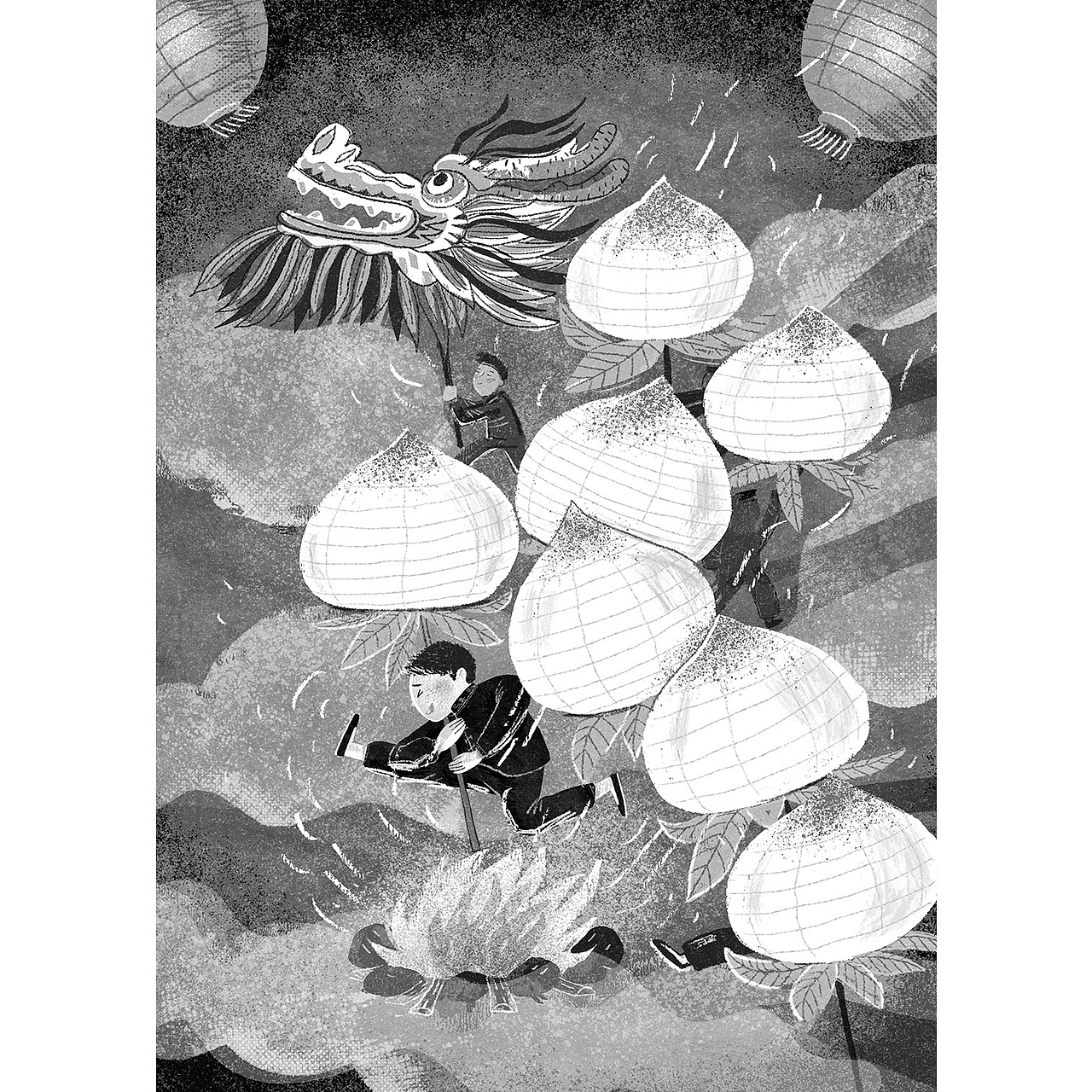 童书插图-《黑勺》