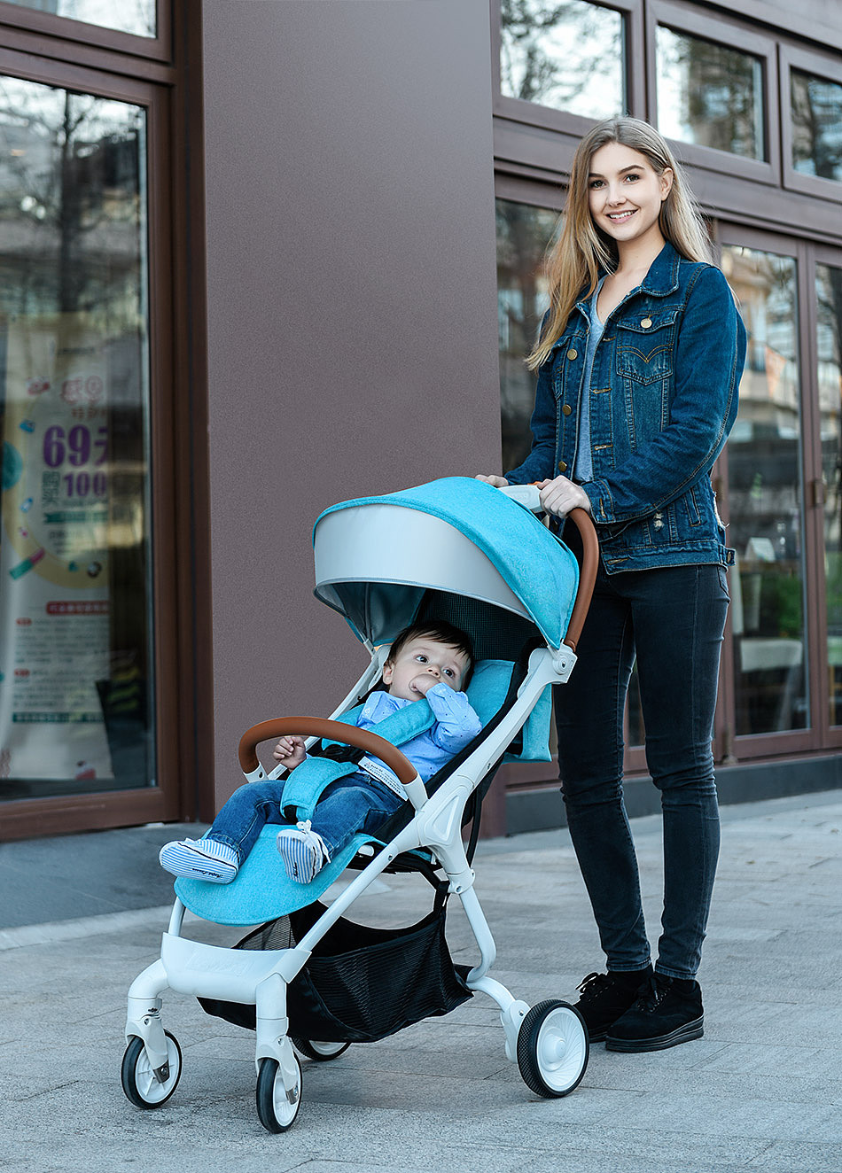 婴儿车模特外景拍摄 欧美 洋娃娃 babysing