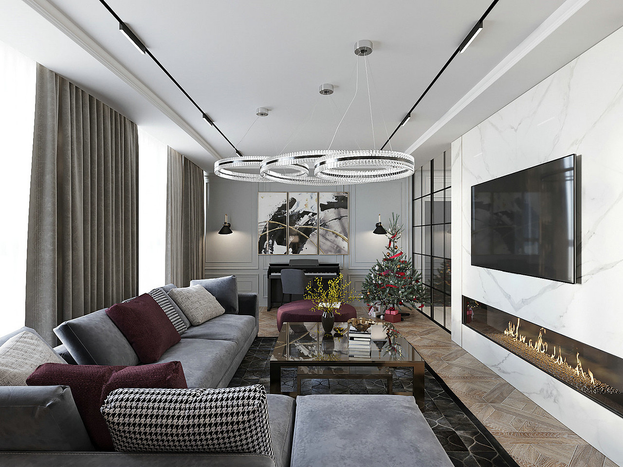 现代风格设计,时尚潮流轻奢满满