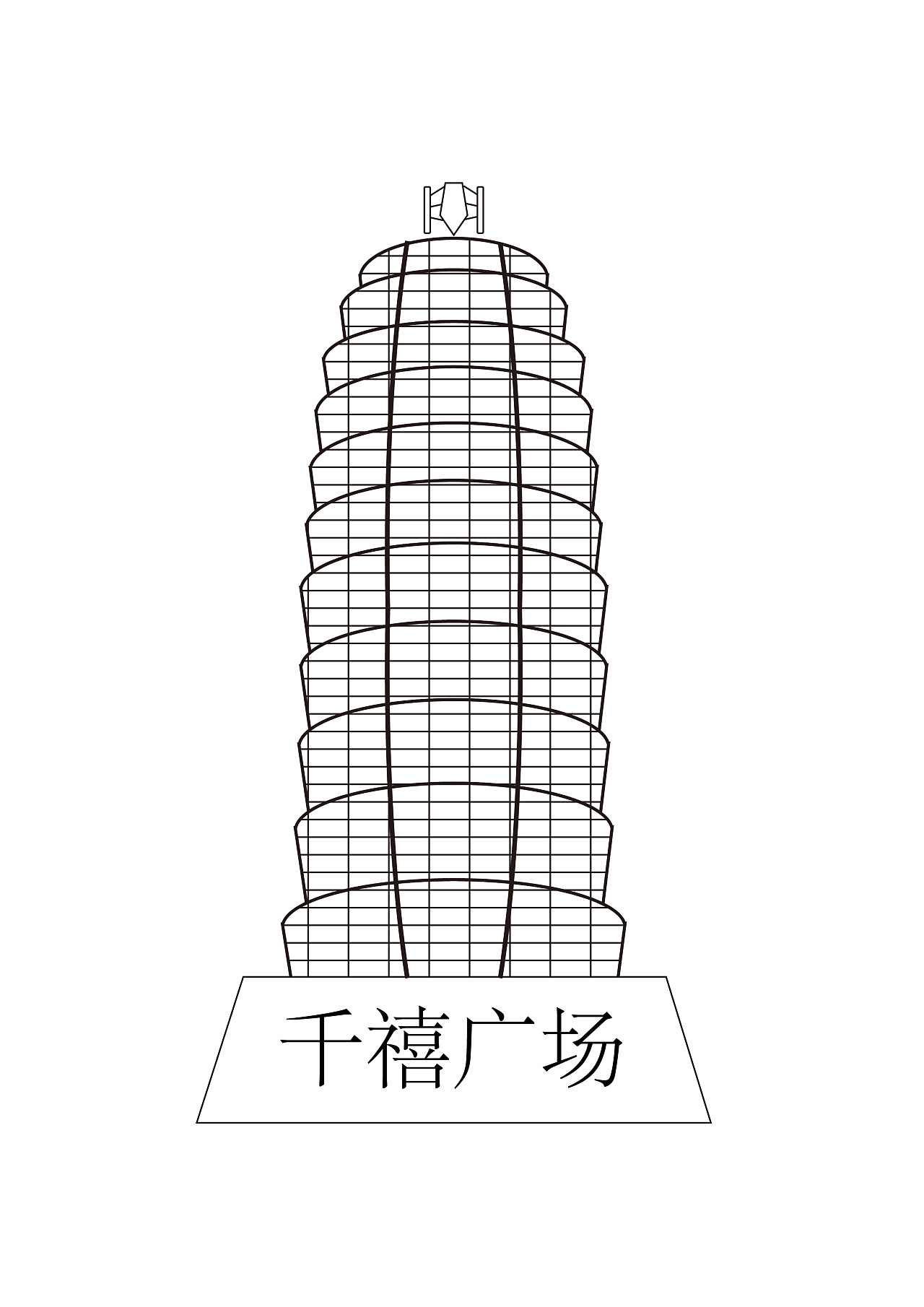郑州大玉米建筑简笔画图片