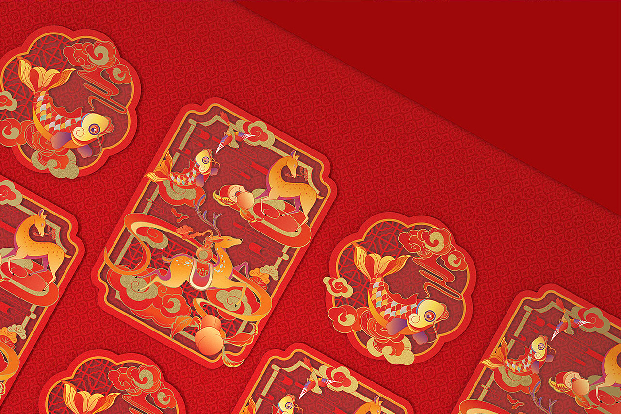 《万福迎祥》故宫新春礼盒（图ZMjc1NzUzMjk2） - 生活用品 - 站酷设计师SARA_HE原创素材 - 站酷ZCOOL