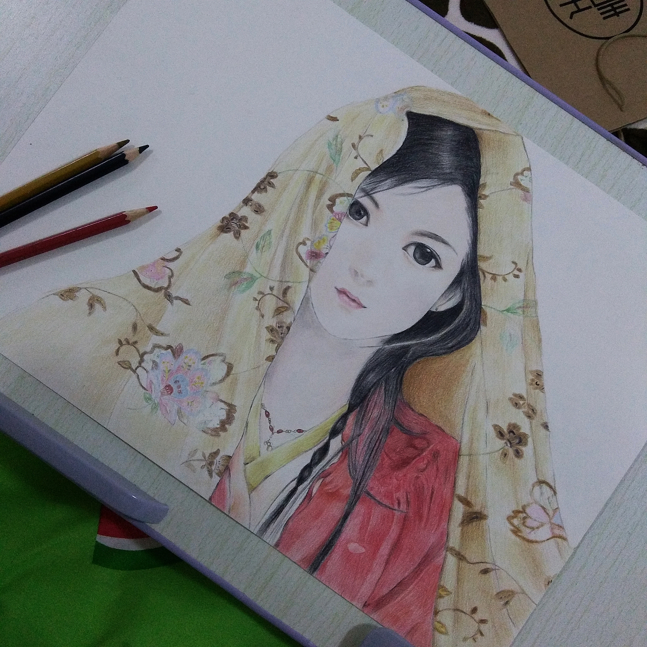 彩铅-古装女子