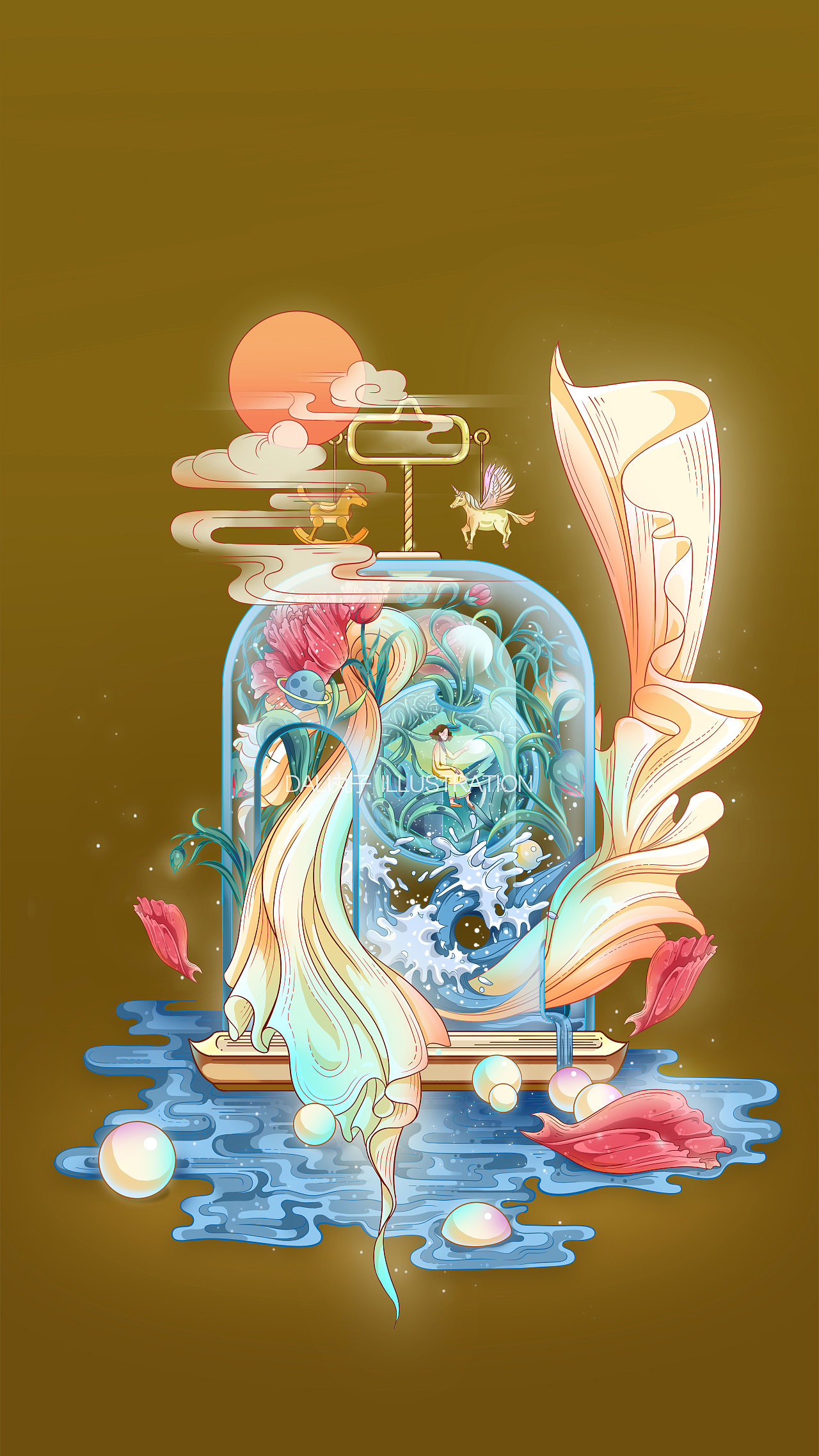 oppo乐划锁屏插画大赏壁纸插画突破跨度