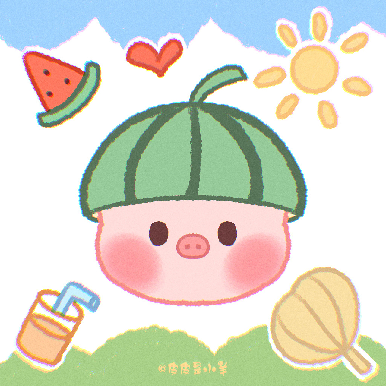 可爱小动物头像插画（图ZMjk5OTY0MjQ4） - 创作习作 - 站酷设计师皮皮是小羊原创素材 - 站酷ZCOOL