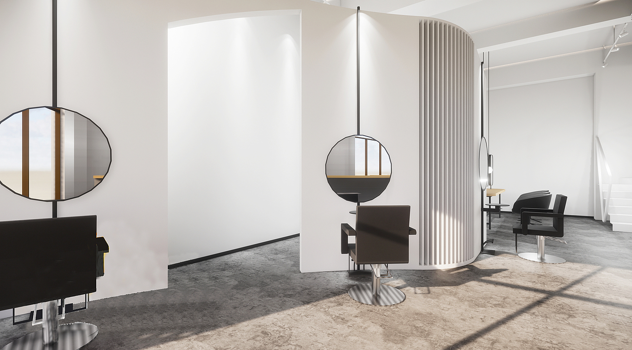 02室内空间 · 网红打卡理发店项目（图ZMTg1MjA5NTky） - 家装设计 - 站酷设计师可能事设计原创素材 - 站酷ZCOOL