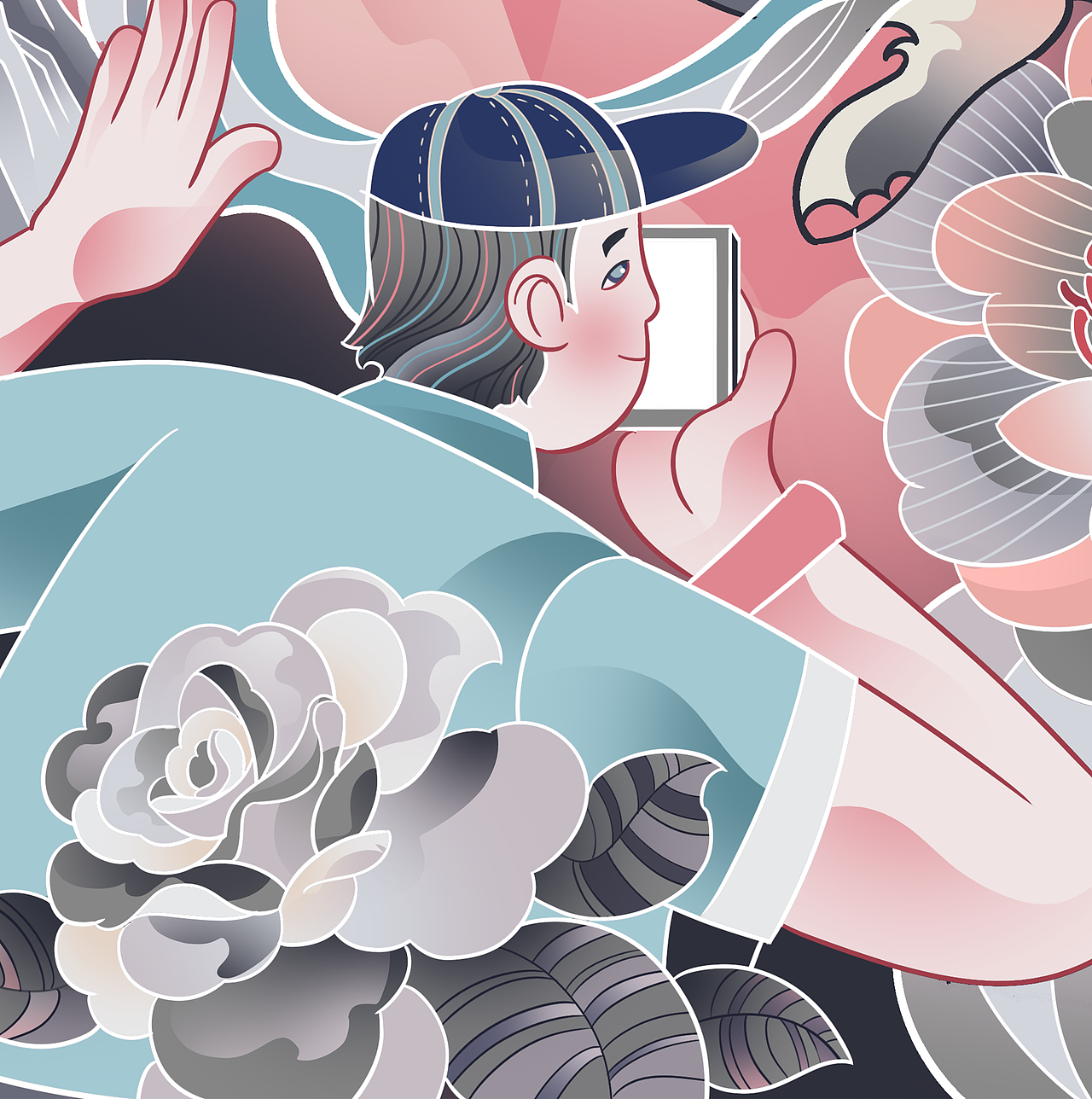 新一期日报风插画