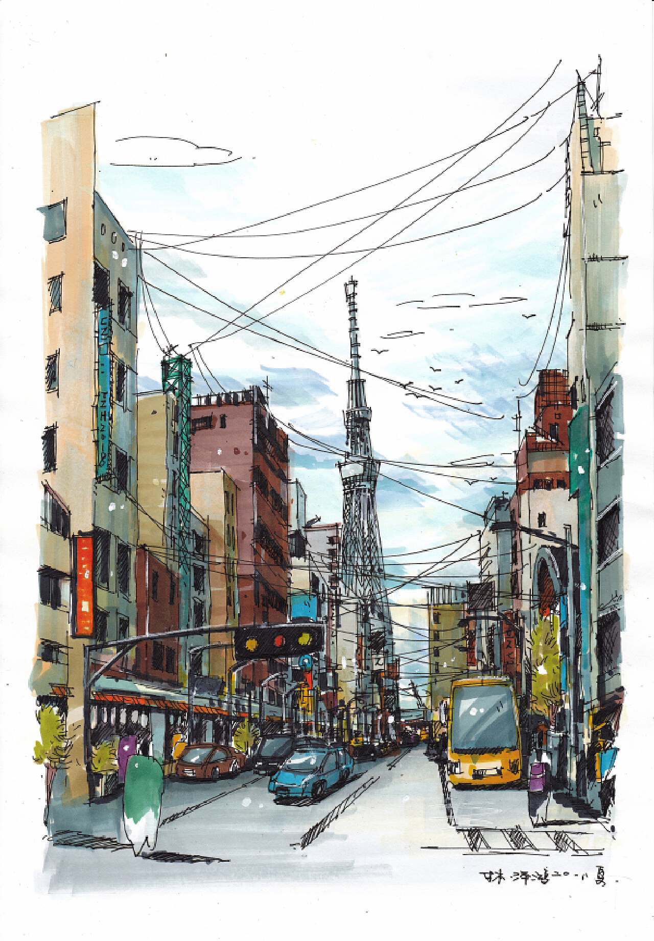 手绘香港街景|插画|商业插画|P林木木同学 - 原创作品 - 站酷 (ZCOOL)