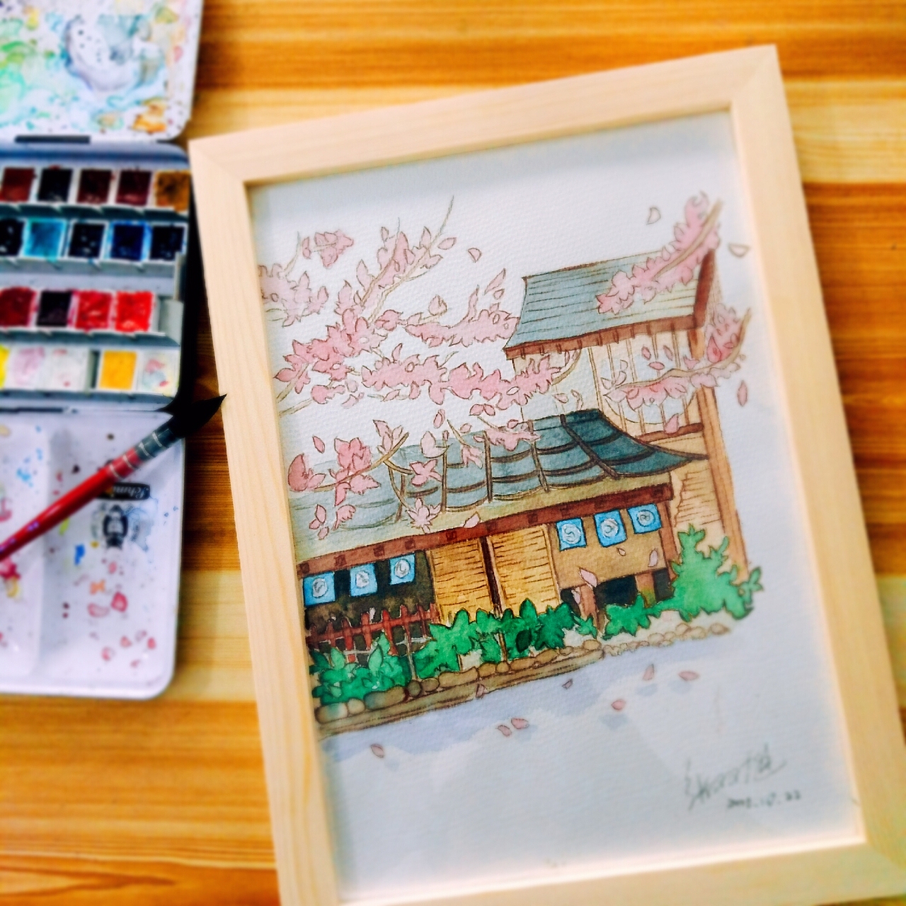 水彩风景―日本