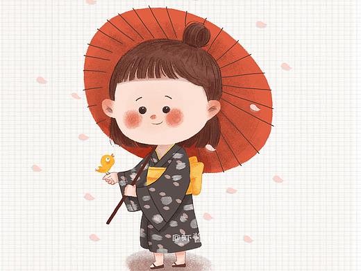 和風(fēng)萌妹子（個(gè)人主頁(yè)-ZMzE4ODM2MTI=） - 兒童插畫(huà) - 站酷設(shè)計(jì)師蝦醬就是我啦原創(chuàng)素材 - 站酷ZCOOL