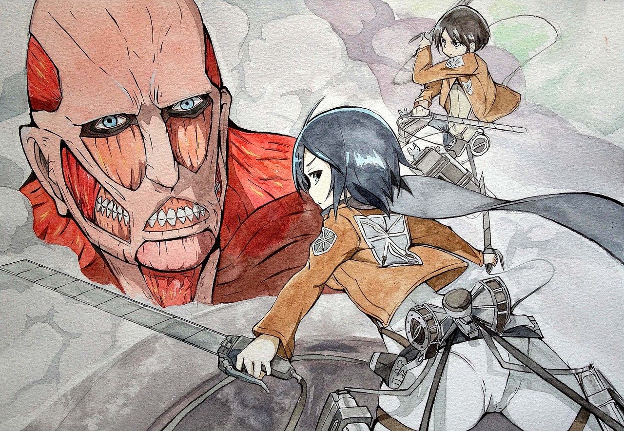 进击的巨人水彩