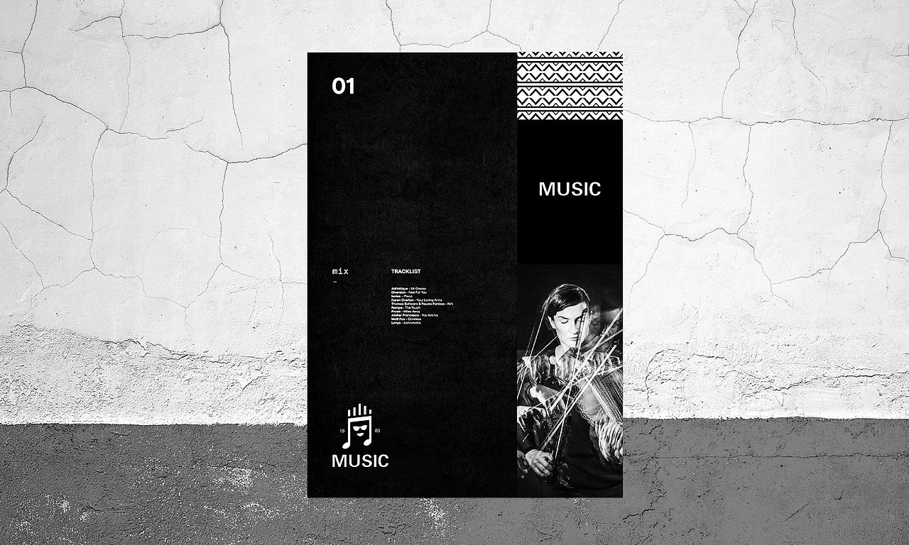 MUSIC 品牌形象设计 酷 表情 舞蹈 音乐LOGO 黑色VI（图ZNzI2MjA3MzY=） - Logo - 站酷设计师末日孤歌原创素材 - 站酷ZCOOL