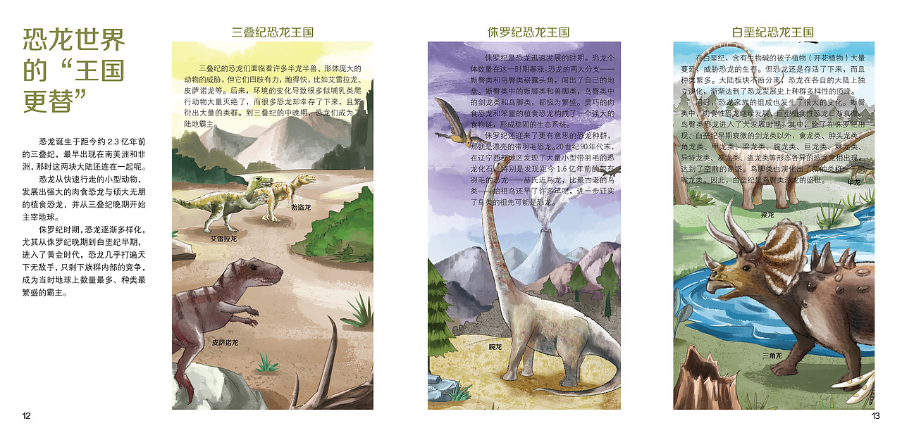 科普类写实绘本恐龙（图ZMjE4NDU0ODY4） - 绘本 - 站酷设计师童书绘本出版原创素材 - 站酷ZCOOL