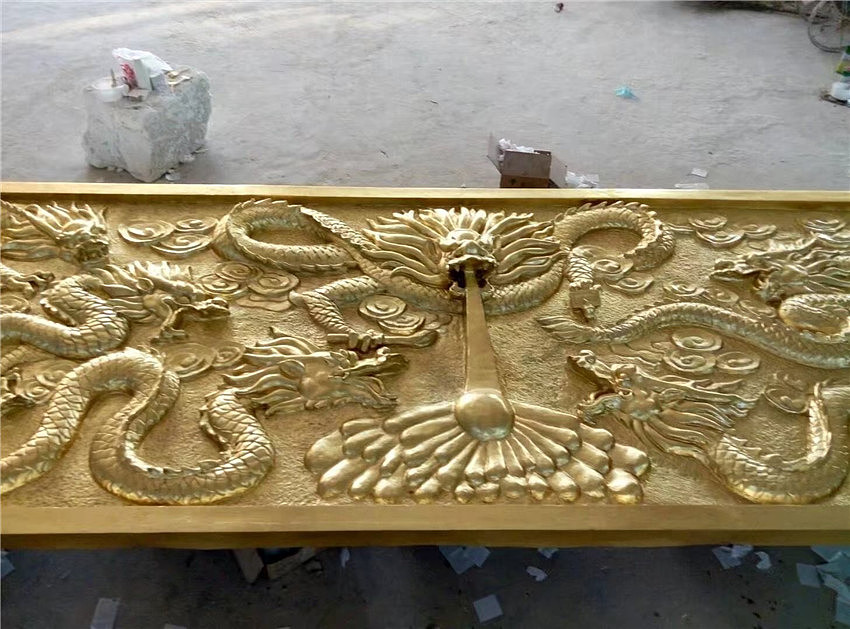 定制玻璃钢大型酒店餐厅喜庆墙面浮雕壁画雕塑艺术摆件