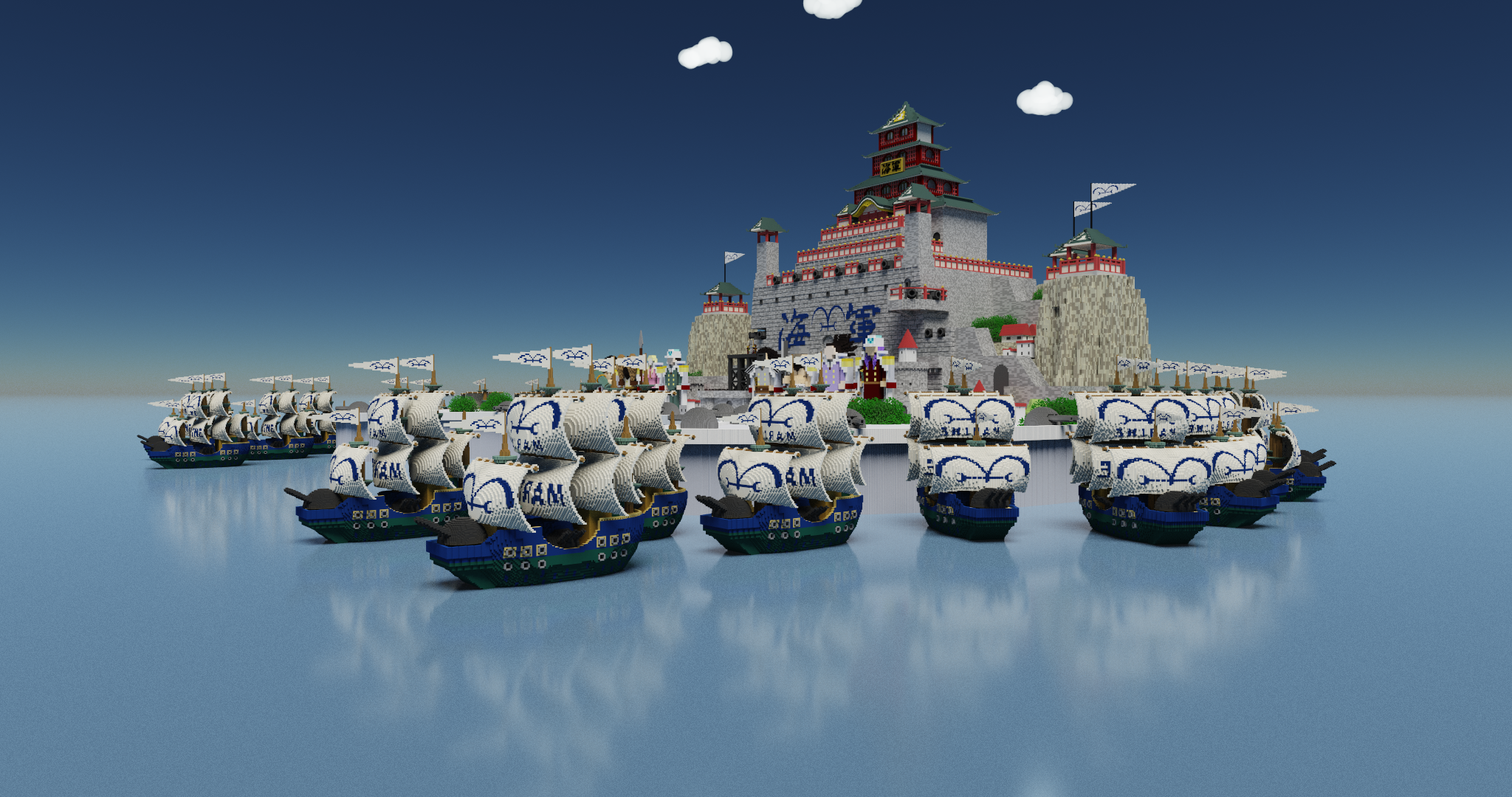 体素《海贼王》系列 顶上战争场景还原1