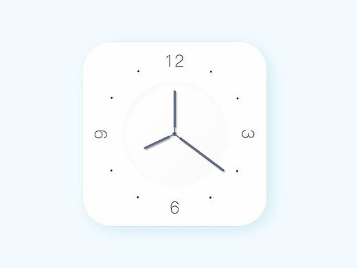 图标教程 |  简约拟物时钟 | 源文件自取
