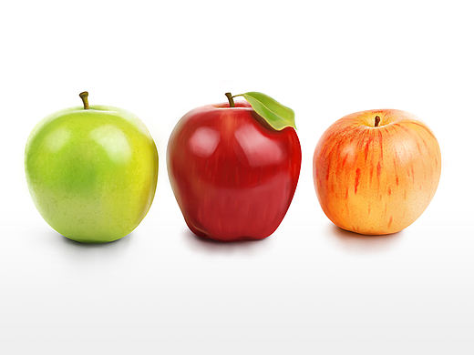 绘画练习-逼真的苹果