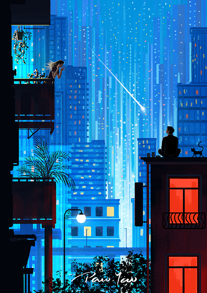 在无数个的夜晚（图ZMjA3MzI0NTEy） - 艺术插画 - 站酷设计师Paco_Yao原创素材 - 站酷ZCOOL