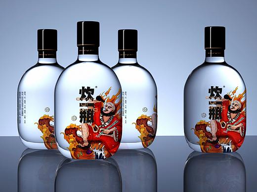 白酒包装-炊一瓶白酒包装设计