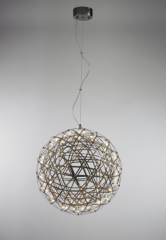 铭星灯光工厂定制出口简约欧美风珍珠黑LED中庭吊灯