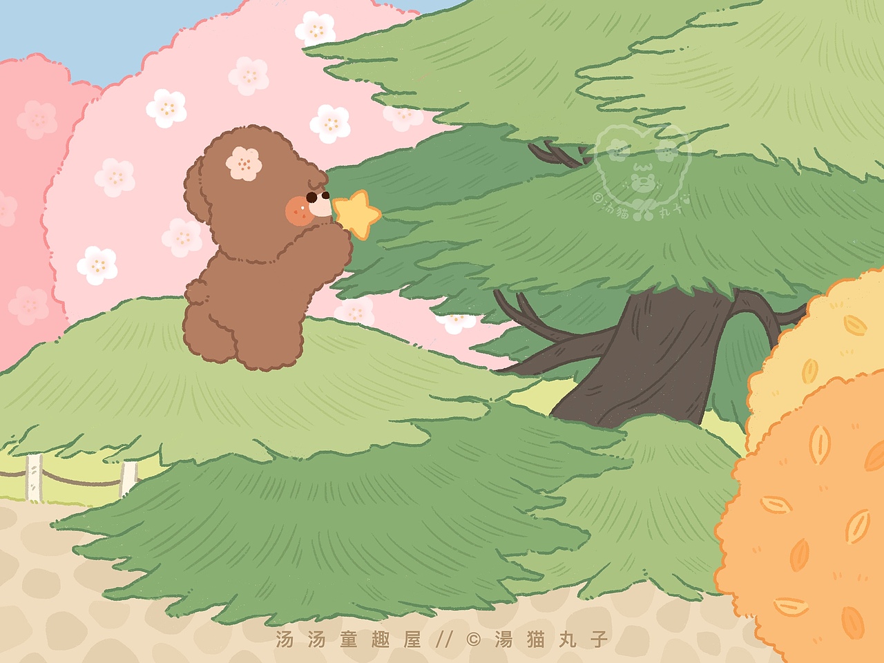 用星星装扮树吧