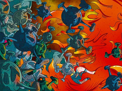 病毒 !（个人主页-ZNDMwNDQ4MDA=） - 新锐潮流插画 - 站酷设计师TanTyyiyi原创素材 - 站酷ZCOOL