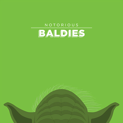 创意光头海报插画