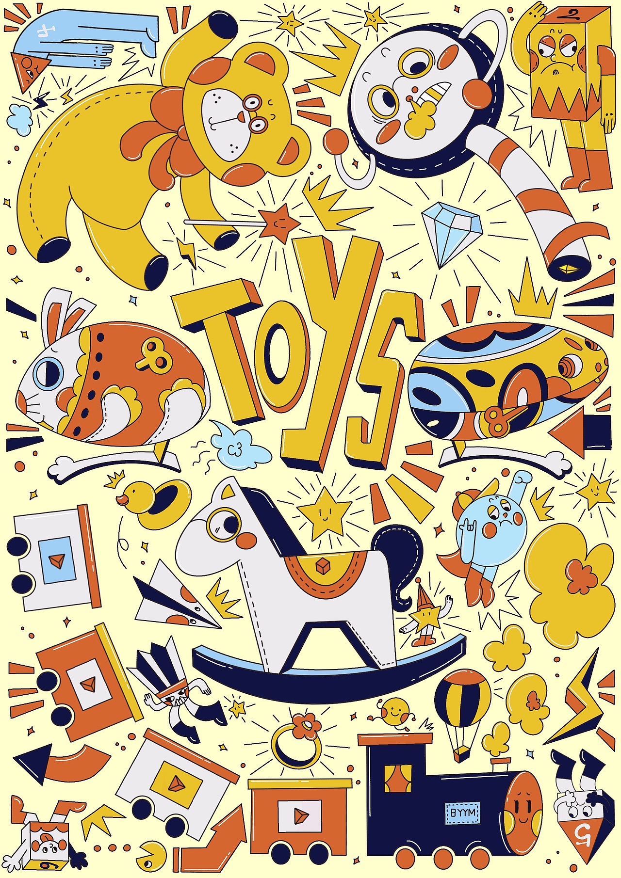 元素插画-玩具-咖啡杯包装插画礼品包装插画（图ZMjUwMTMxNDUy） - 商业插画 - 站酷设计师与喵插画原创素材 - 站酷ZCOOL