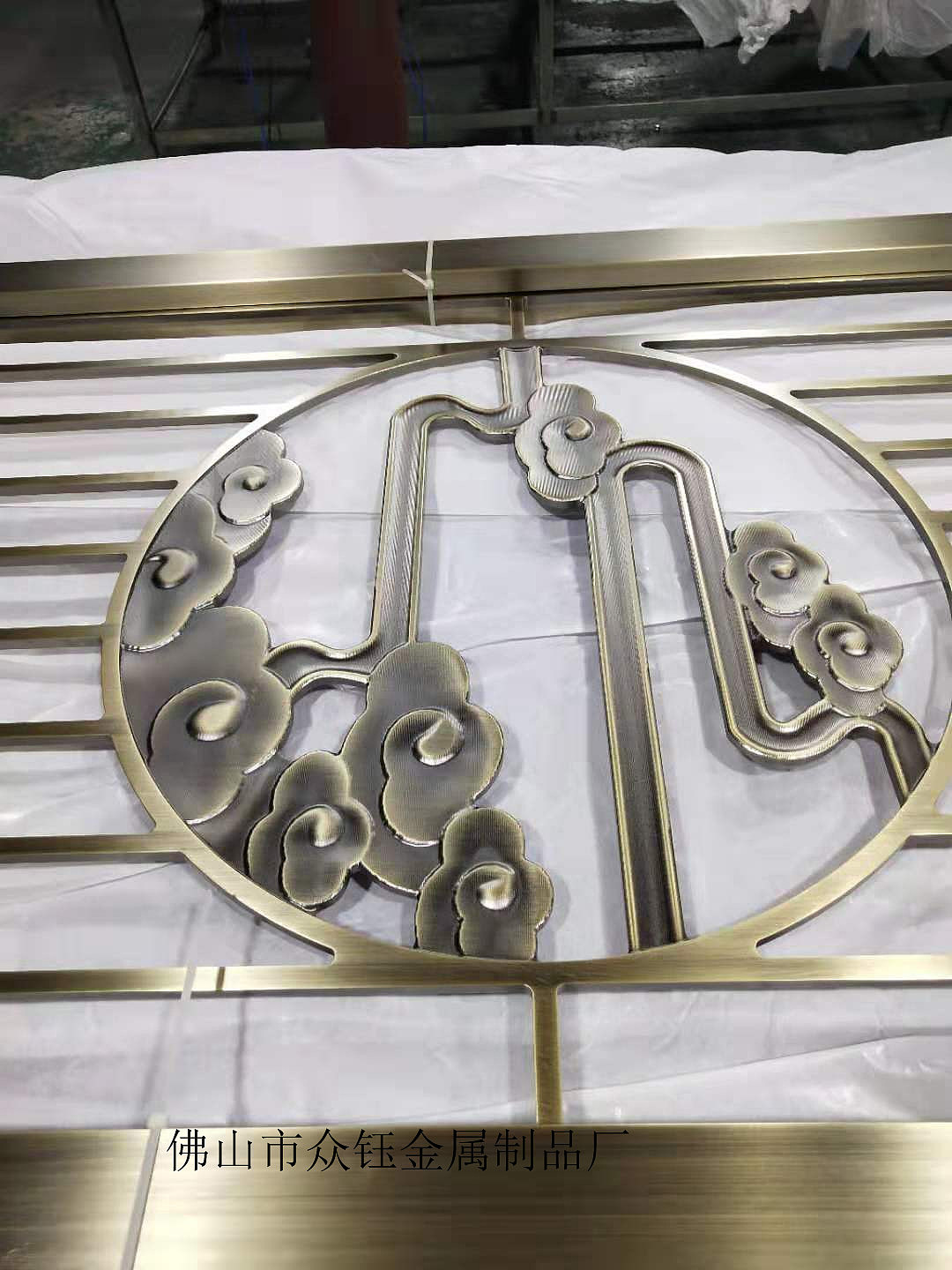 铝板浮雕壁画青古铜祥云图案复古怀旧风格定做