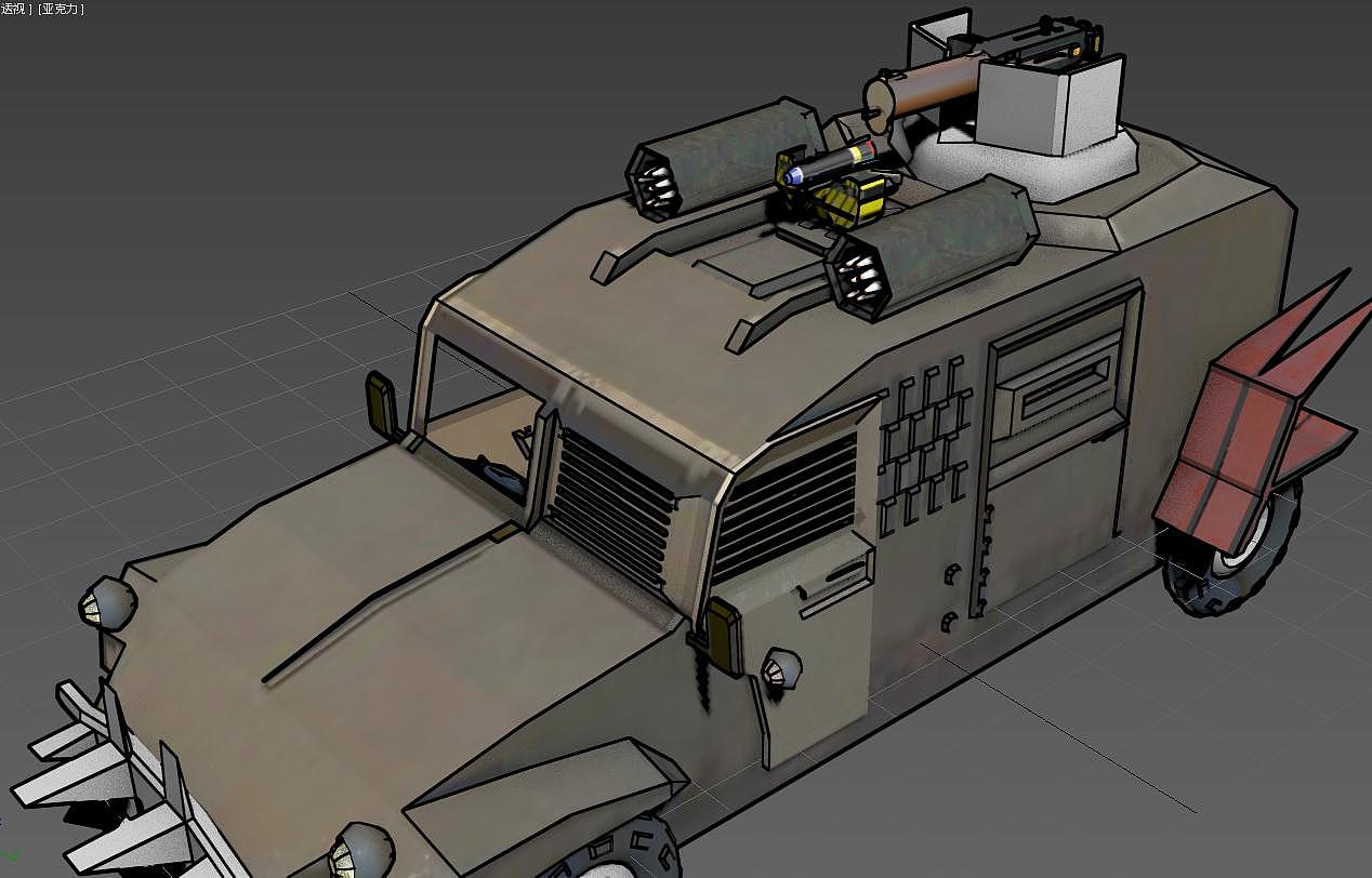 狂暴改装车3d建模