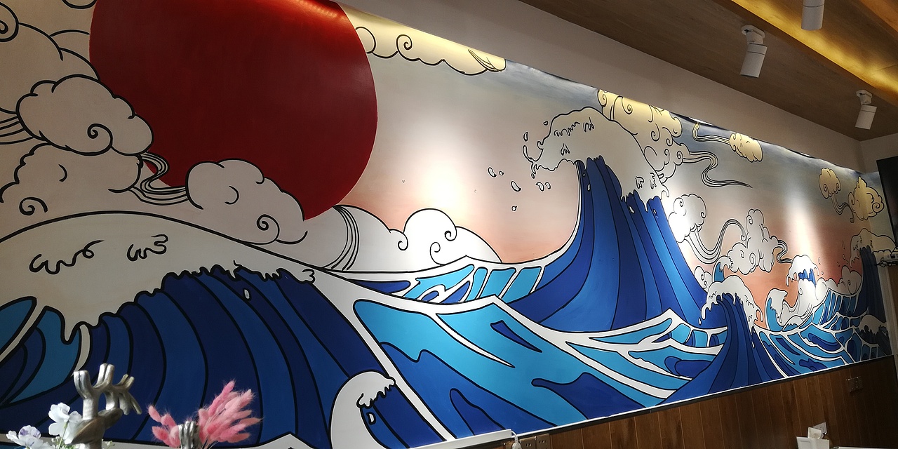 分享收藏3d立体墙绘墙绘 乡村振兴盆栽菊花 墙绘花开富贵 墙绘乡愁