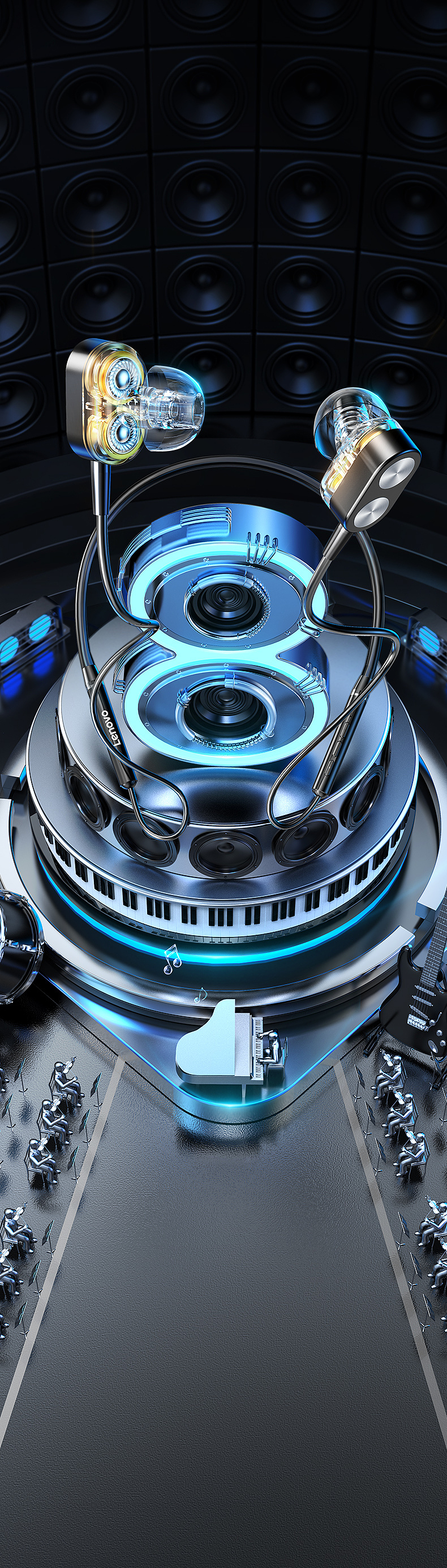 联想Lenovo耳机 产品视觉表现（图ZMjc1NTUxODcy） - 产品 - 站酷设计师吴彦肥祖原创素材 - 站酷ZCOOL