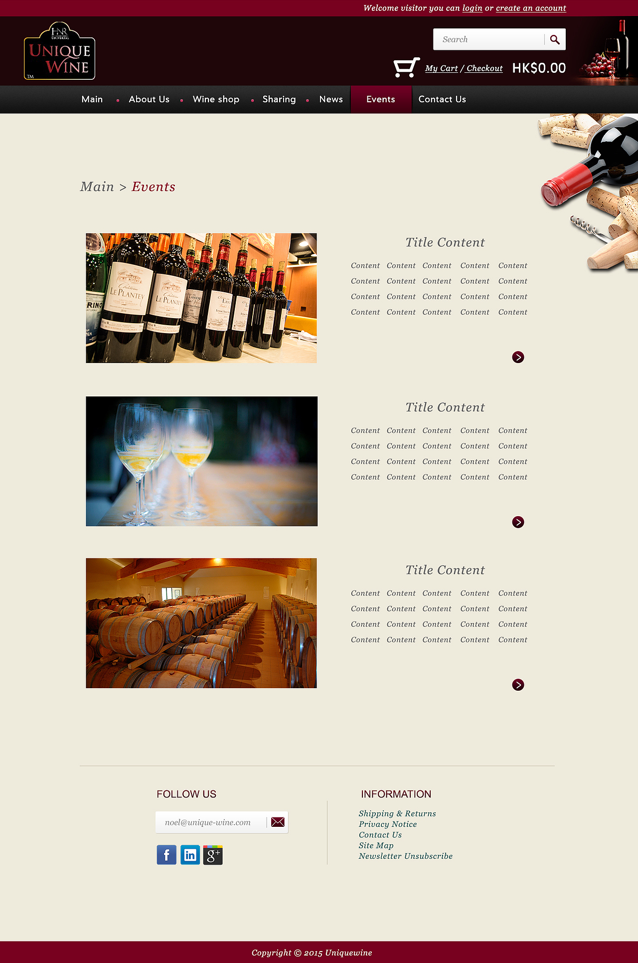 红酒商城—网页设计（中英文）