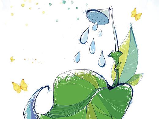 植树节动画风格海报