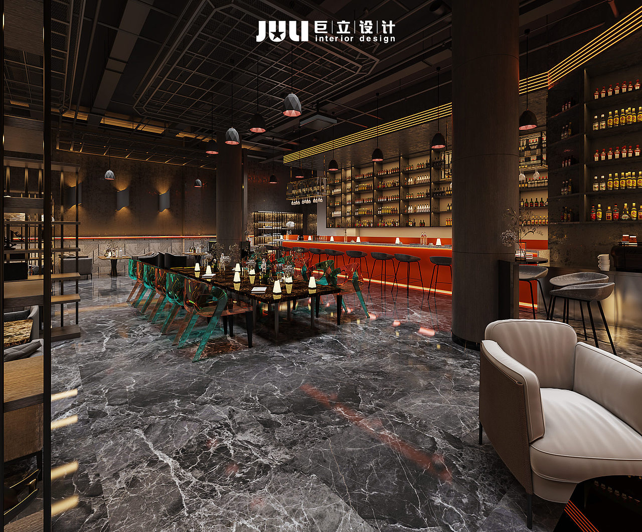 厦门酒吧咖啡店鸡尾酒吧音乐餐吧设计-巨立设计