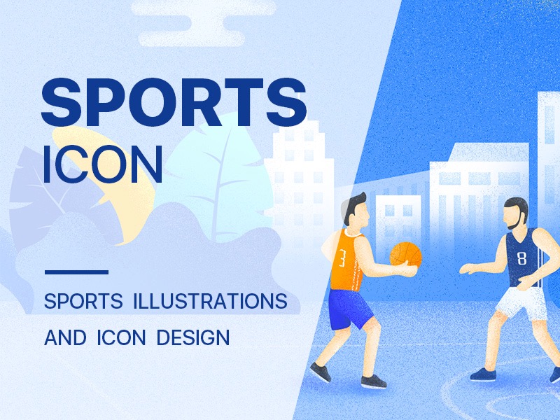 Sport icon and Flat illustration